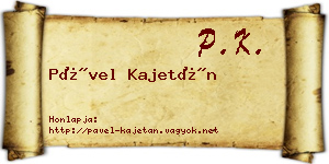 Pável Kajetán névjegykártya